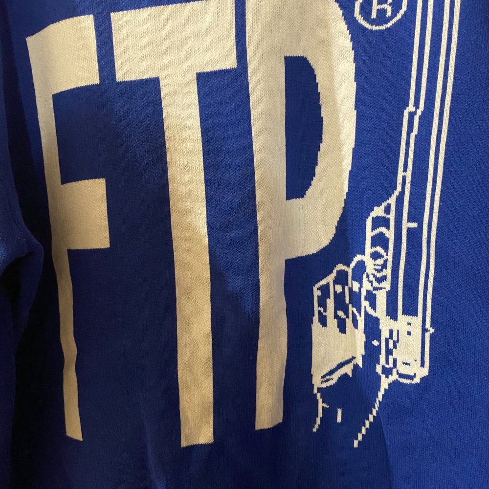 FTP SWEATER SIZE XL ROYAL BLUE NEW - Picture 8 of 9